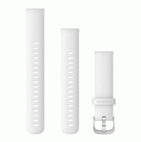 Quick Release Bands - 18MM - White, silver hardware - 010-12932-0B - Garmin
